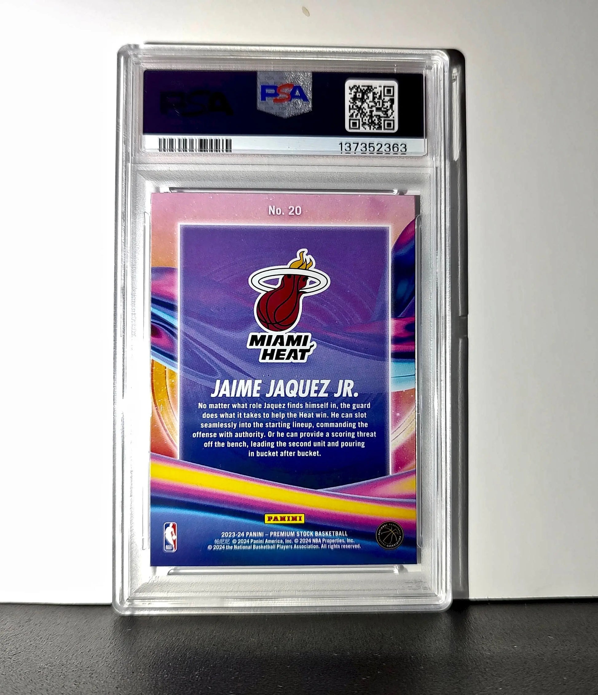 Jaime Jaquez Jr. 2023 Panini Hoops Premium Anti Gravity #20 PSA 9 Mint