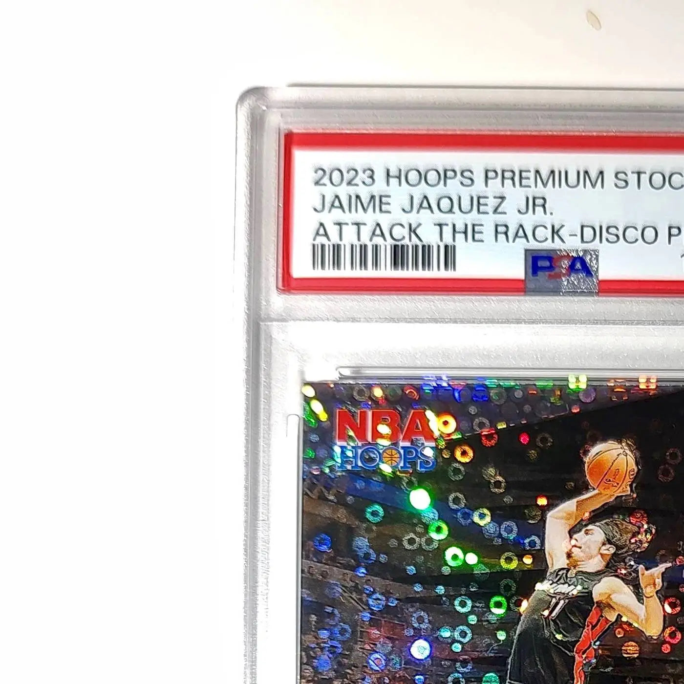 Jaime Jaquez Jr. 2023 Panini Hoops Premium Attack the Rack #1 Disco Prizm PSA 9 - Basketball Card Single