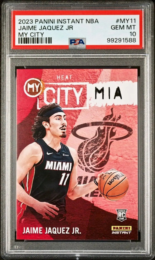 Jaime Jaquez Jr. 2023 Panini MyCity Rookie NBA #MY-11 Basketball Card PSA 10 Gem - Basketball Card Single