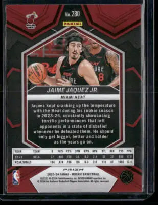 Jaime Jaquez Jr. #280 Red Prizm RC Basketball - Basketball Card Single