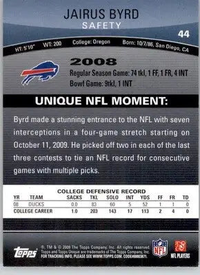 Jairus Byrd - 2009 Topps Unique - #44 - RC Football - Football Card Single
