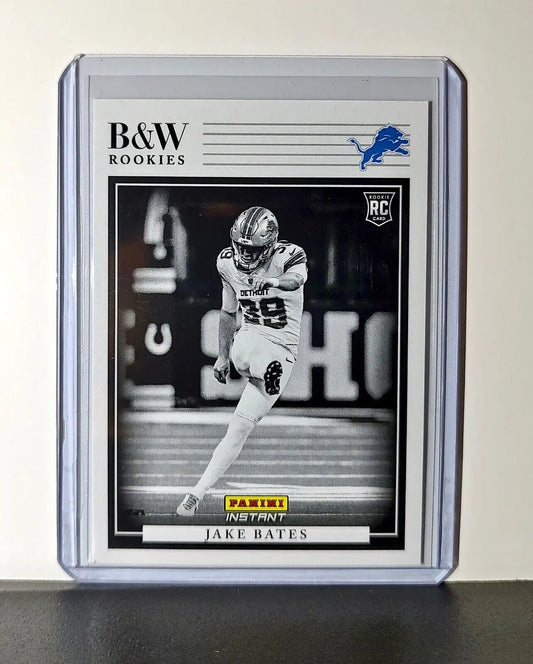 Jake Bates 2024 Panini NFL #40 Black & White Rookies Card Detroit Lions 1 of 680 - Football Card Single