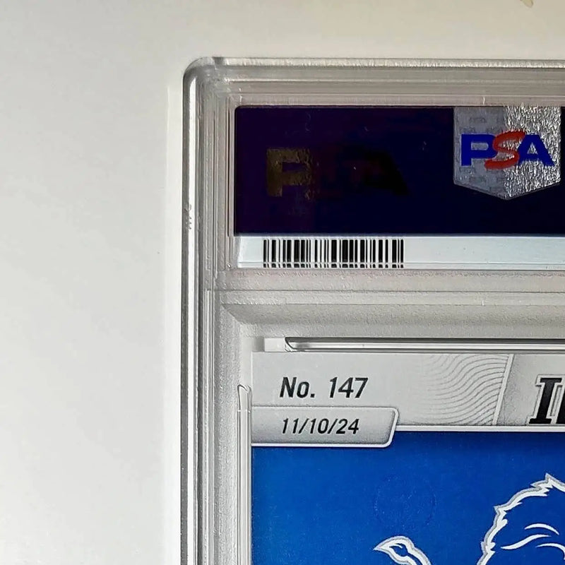Jake Bates Rookie 2024 Panini NFL #147 Detroit Lions PSA 10 Auto 9 - Football Card Single