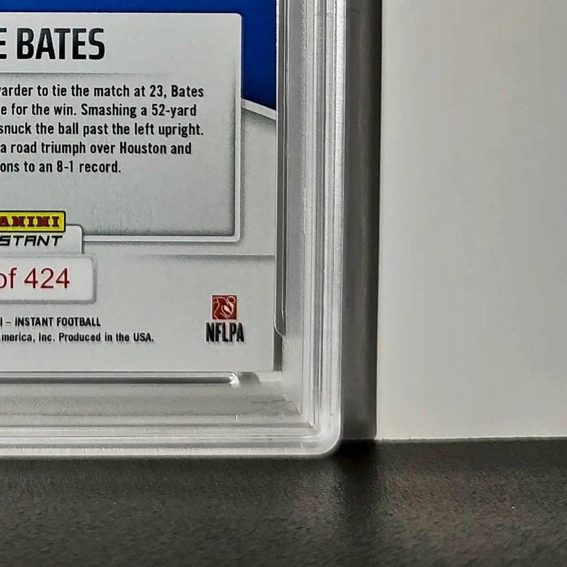 Jake Bates Rookie 2024 Panini NFL #147 Detroit Lions PSA 10 Auto 9 - Football Card Single
