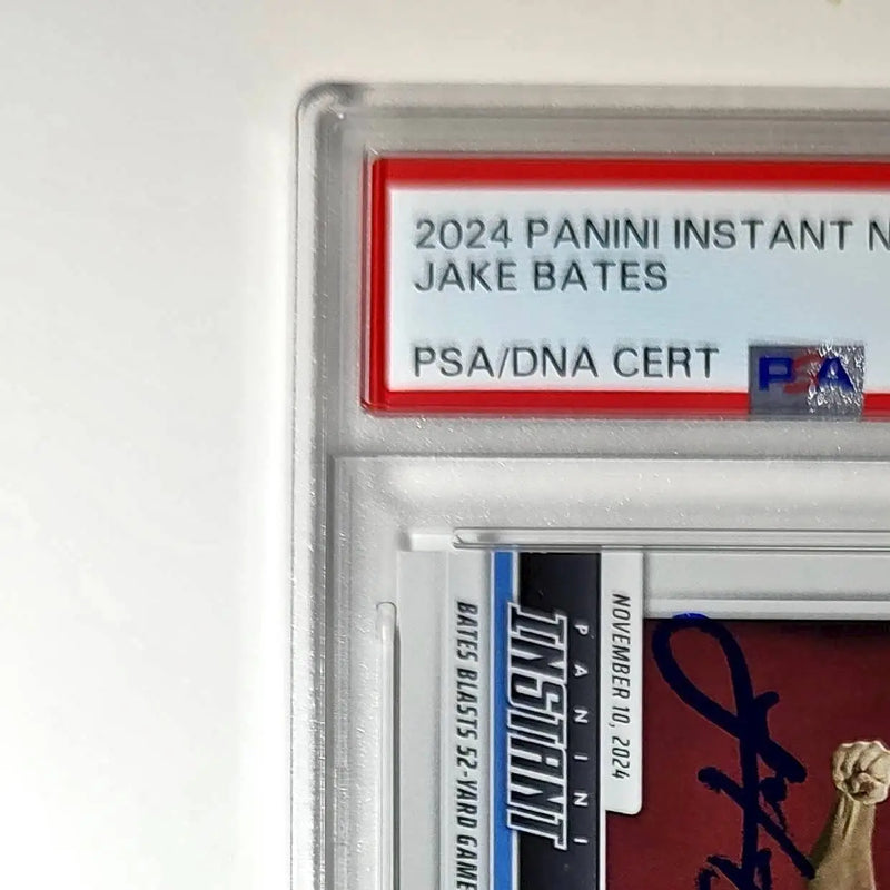 Jake Bates Rookie 2024 Panini NFL #147 Detroit Lions PSA 10 Auto 9 - Football Card Single