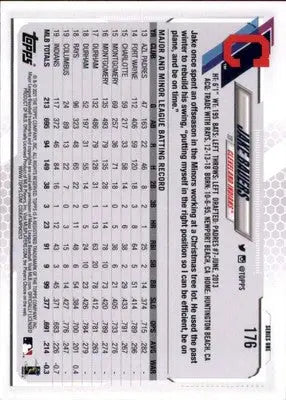 Jake Bauers 2021 Topps #176 Cleveland Indians - Baseball Card Single