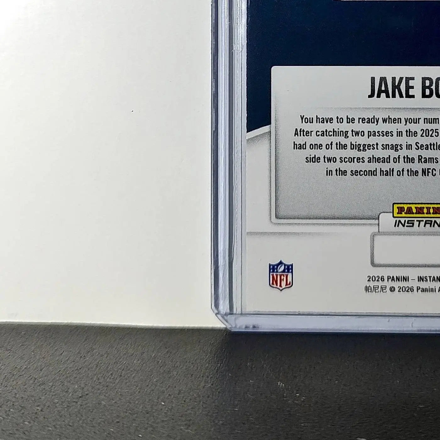 Jake Bobo 2026 Panini NFL Super Bowl LIX Champions #30 Card Seattle Seahawks - Football Card Single