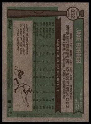 Jake Burger 2025 Topps Heritage #352 Texas Rangers - Baseball Card Single