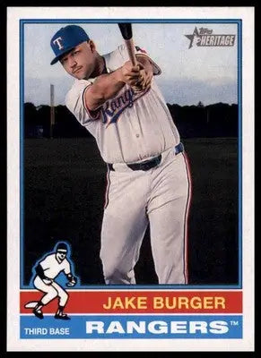 Jake Burger 2025 Topps Heritage #352 Texas Rangers - Baseball Card Single