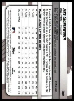 Jake Cronenworth 2024 Topps Big League #109 San Diego Padres - Baseball Card Single