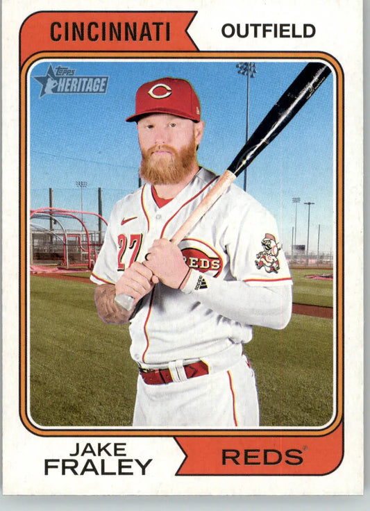 Jake Fraley - 2023 Topps Heritage - #231 - Baseball - Baseball Card Single