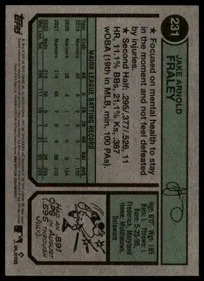 Jake Fraley 2023 Topps Heritage #231 Cincinnati Reds - Baseball Card Single