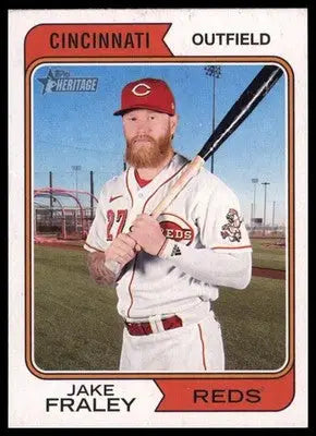 Jake Fraley 2023 Topps Heritage #231 Cincinnati Reds - Baseball Card Single