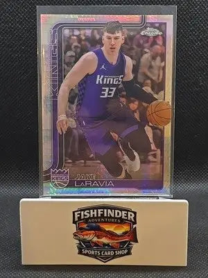 JAKE LaRAVIA 2025/26 Topps Chrome Prism Refractor #230 Kings - Basketball Card Single