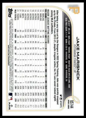 Jake Marisnick 2022 Topps Update #US144 Pittsburgh Pirates - Baseball Card Single