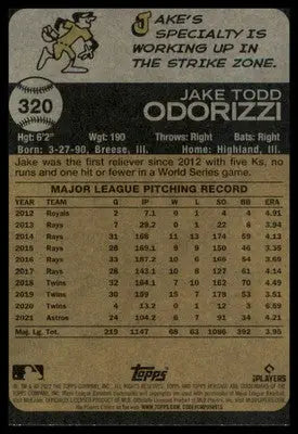 Jake Odorizzi 2022 Topps Heritage #320 Houston Astros - Baseball Card Single
