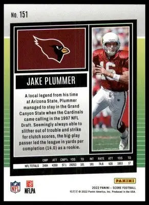 Jake Plummer 2022 Score #151 Arizona Cardinals - Football Card Single