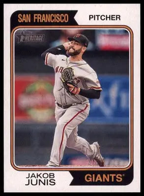 Jakob Junis 2023 Topps Heritage #268 San Francisco Giants - Baseball Card Single