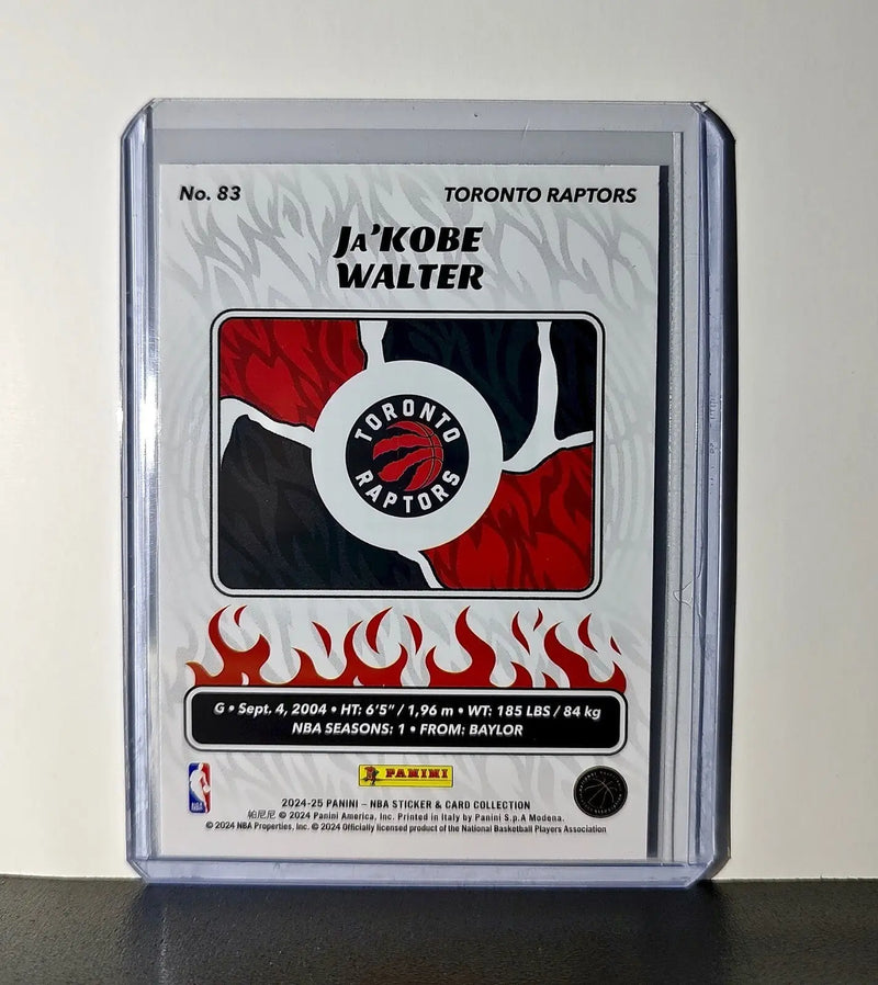 Ja’Kobe Walter Rookie 2024-25 Panini NBA #83 Sticker Card Toronto Raptors