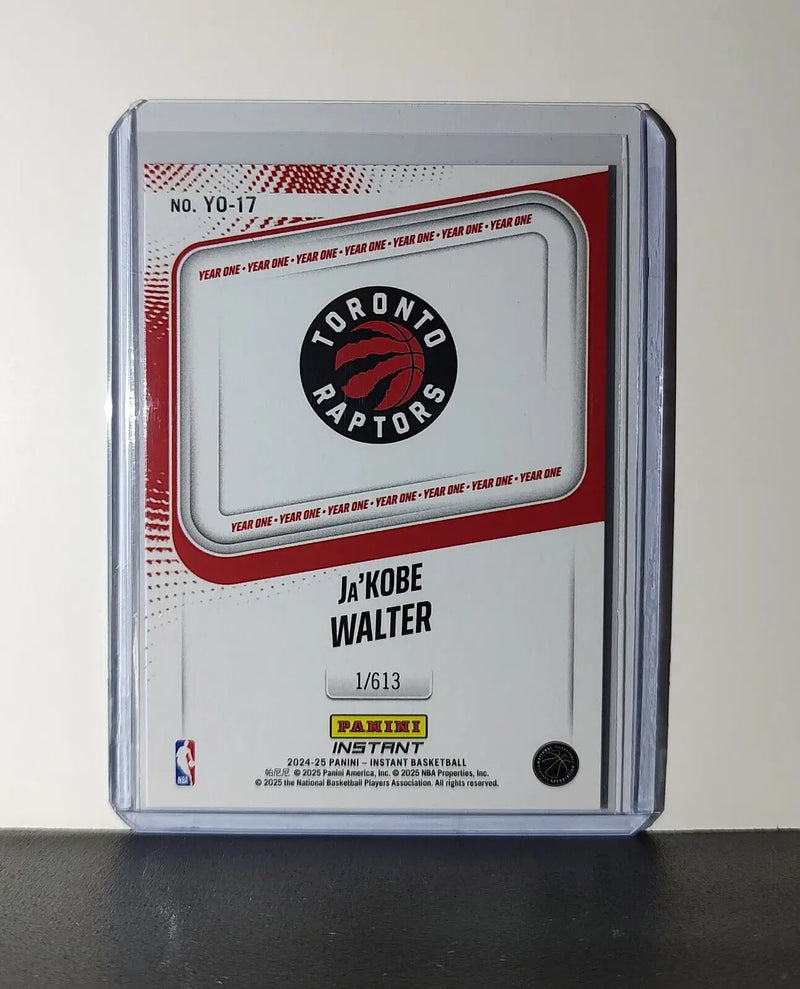 Ja’Kobe Walter Rookie Card 2024-25 Panini Year One #17 Toronto Raptors 1/613