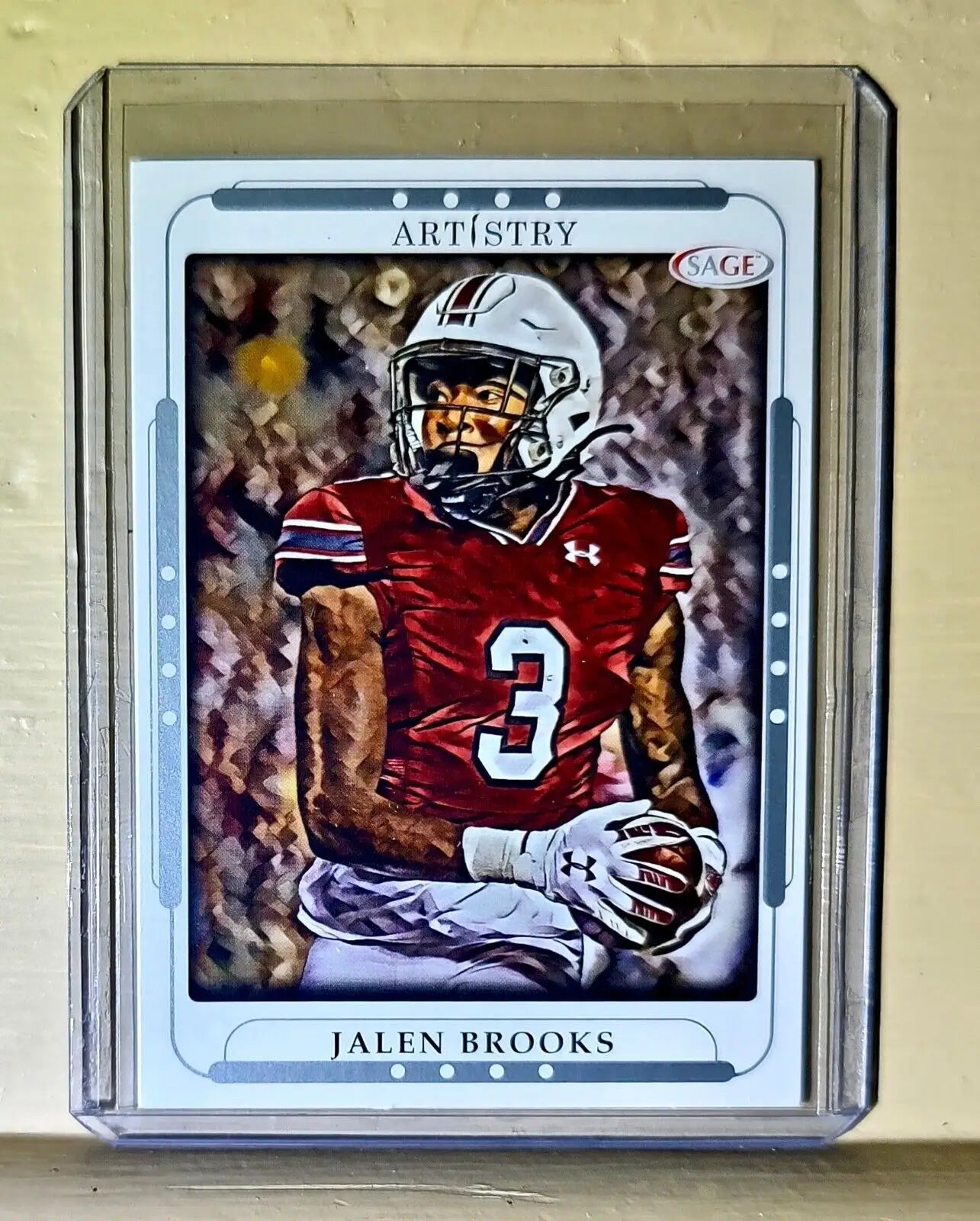 Jalen Brooks 2023 SAGE NFL Artistry Football #60 Card - Football Card Single