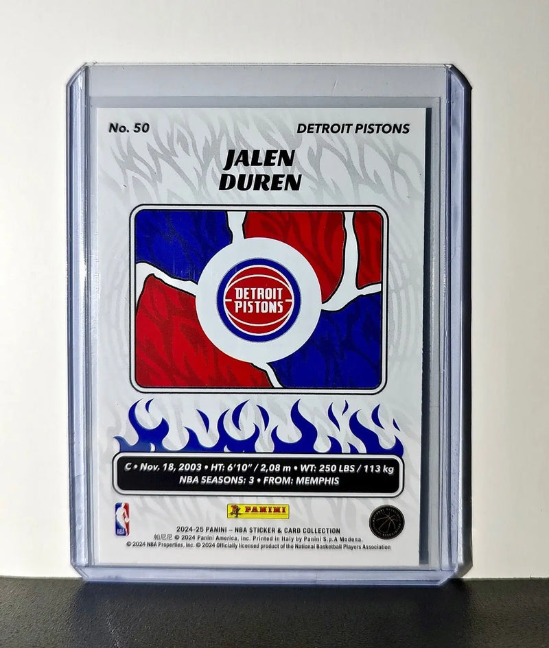 Jalen Duren 2024-25 Panini NBA #50 Sticker Card Detroit Pistons - Basketball Card Single