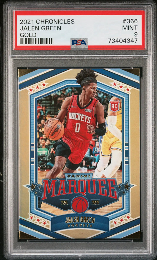 Jalen Green 2021 Chronicles Marquee Gold #8/10 PSA 9 Mint - Basketball Card Single
