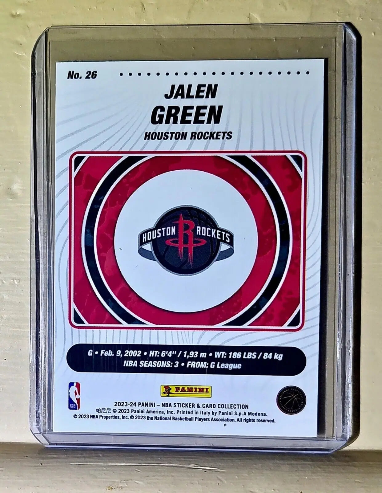 Jalen Green 2023-24 Panini NBA #26 Silver Foil Card Houston Rockets - Basketball Card Single
