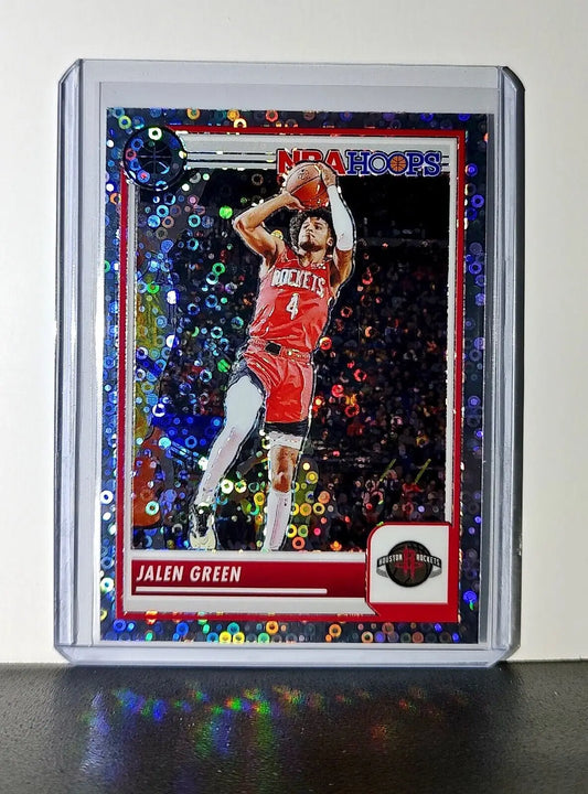 Jalen Green 2023-24 Panini Premium Stock NBA Hoops #5 Disco Prizm Card Rockets - Basketball Card Single
