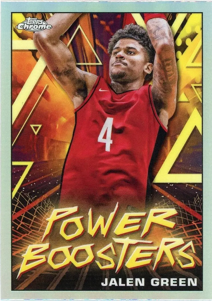 Jalen Green 2023-24 Topps Chrome Power Boosters #PB-2 Houston Rockets Basketball