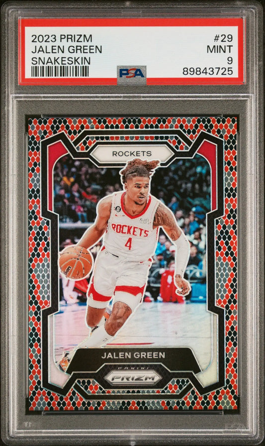 Jalen Green 2023 Panini Prizm #29 Snakeskin PSA 9 Mint - Basketball Card Single
