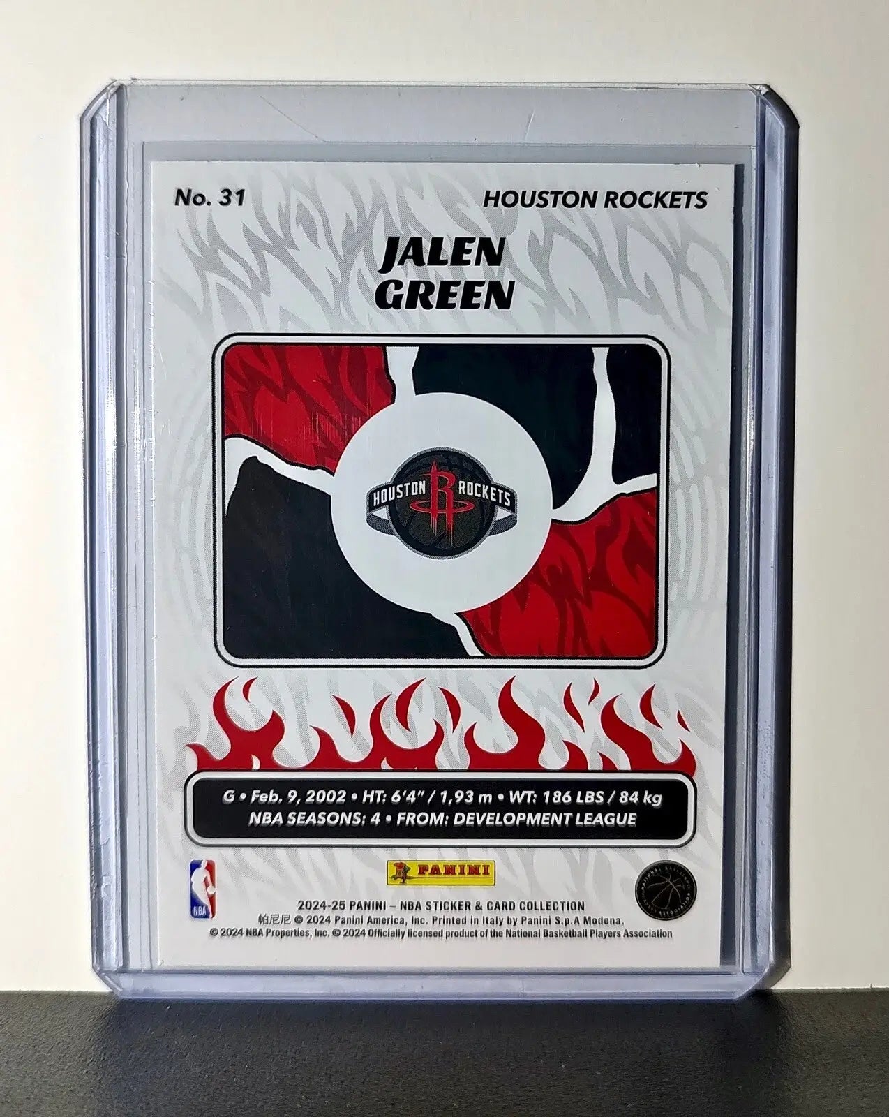 Jalen Green 2024-25 Panini NBA #31 Foil Sticker Card Houston Rockets - Basketball Card Single