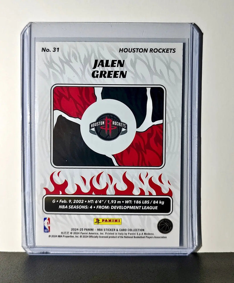 Jalen Green 2024-25 Panini NBA #31 Sticker Card Houston Rockets