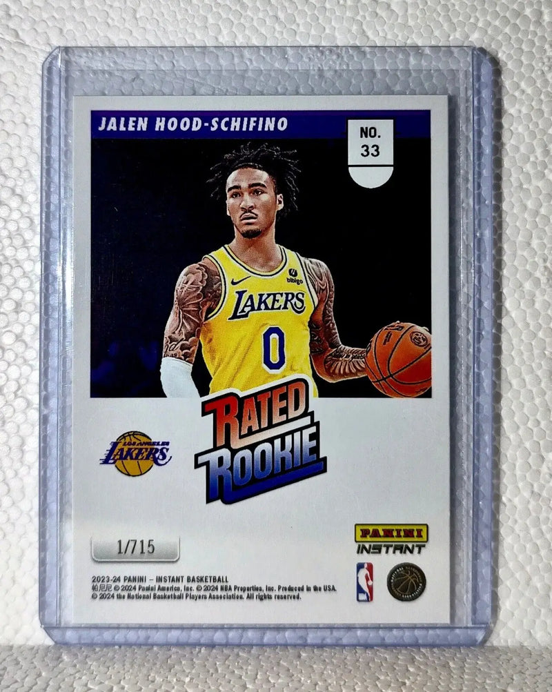 Jalen Hood-Schifino 2023-24 Panini NBA #33 Rated Rookie Retro Card Lakers 1/715 - Basketball Card Single