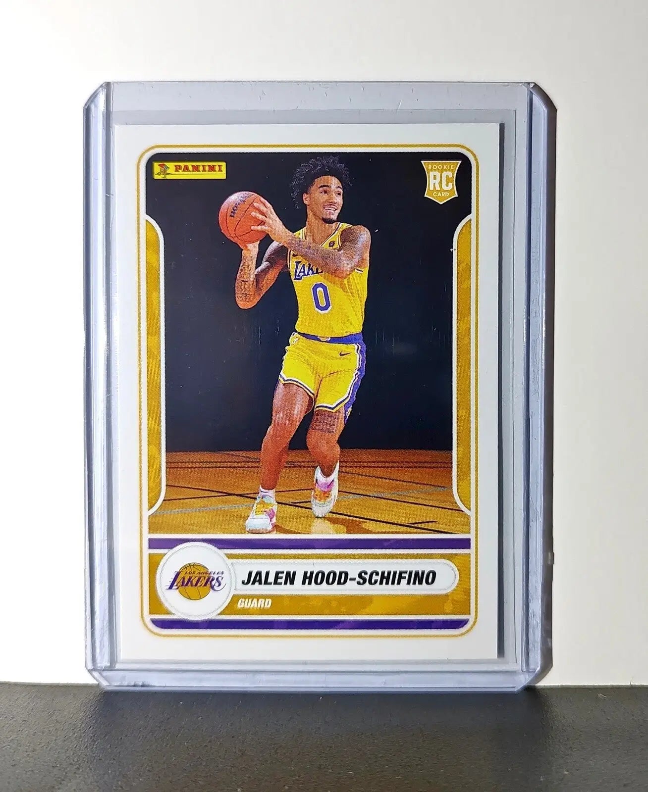 Jalen Hood-Schifino Rookie 2023-24 Panini NBA 86 Sticker Card Los Angeles Lakers