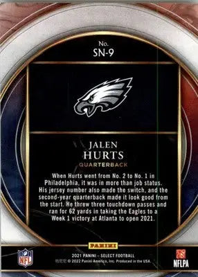 Jalen Hurts - 2021 Panini Select - #SN-9 - Select Numbers Football - Football Card Single