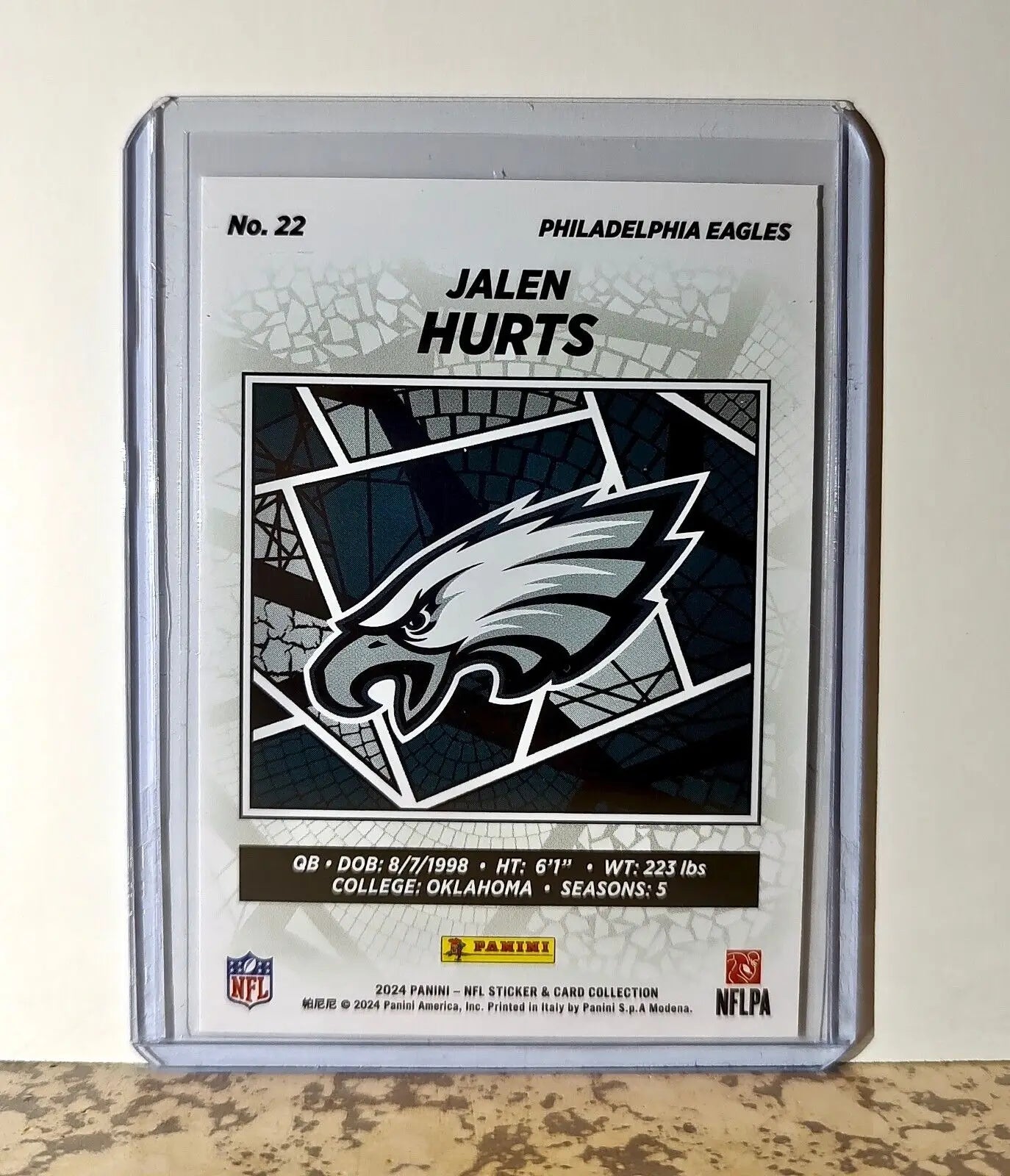 Jalen Hurts 2024 Panini NFL #22 Sticker Card Philadelphia Eagles - Football Card Single