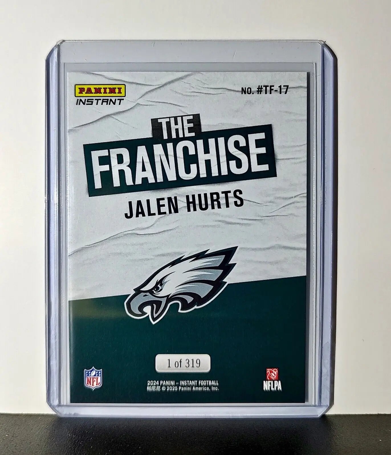 Jalen Hurts 2024 Panini The Franchise NFL #17 Football Card Eagles 1 of 319 - Football Card Single
