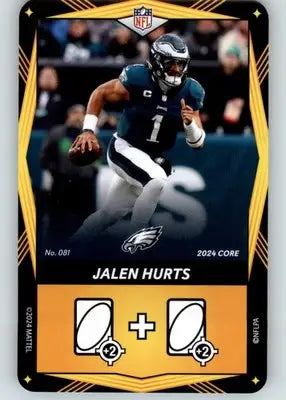 Jalen Hurts - 2024 UNO Elite Core Edition - Yellow - #081 - Football - Football Card Single