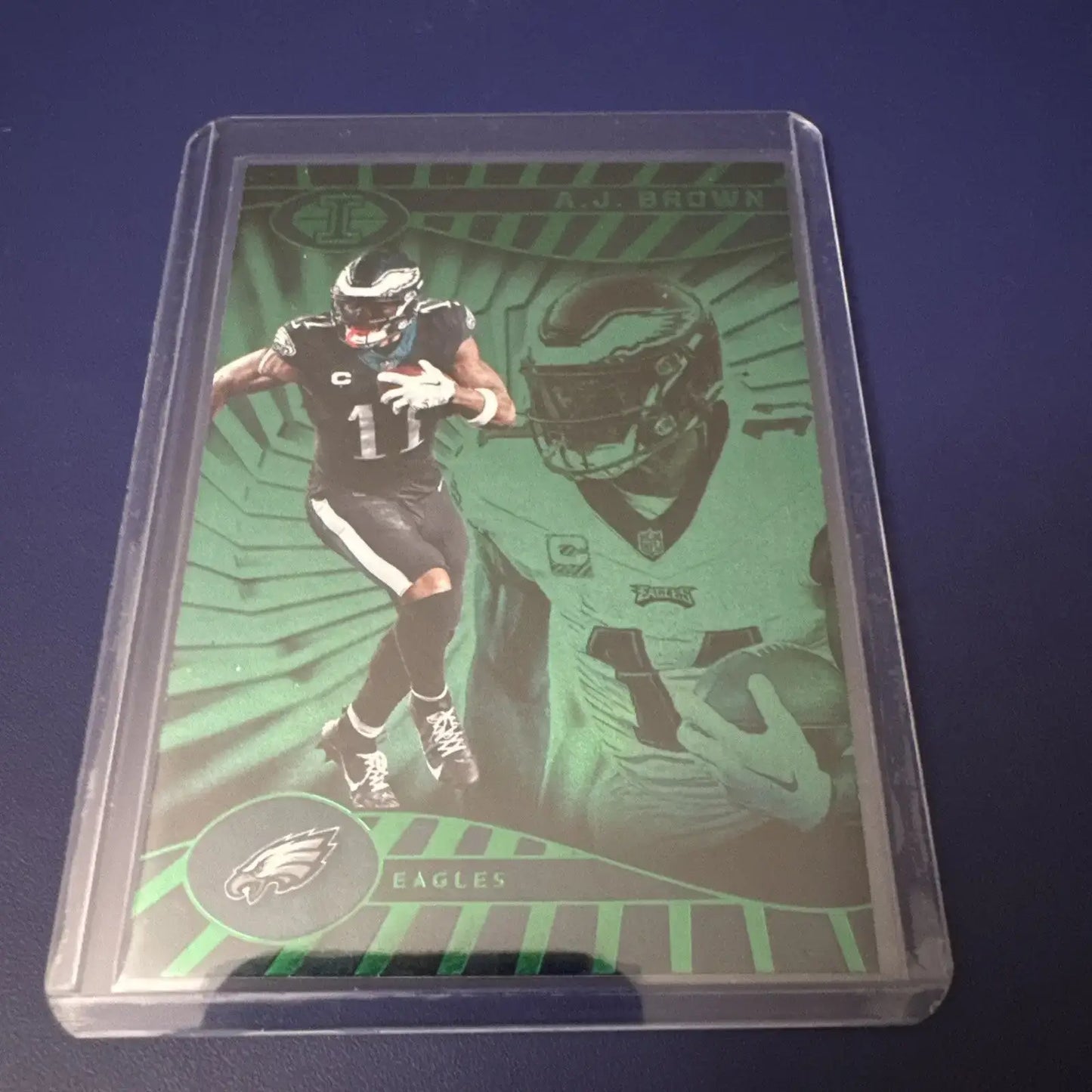 Jalen Hurts & Aj Brown 2024 Panini Illusions Emerald + Base Color Match - Football Card Single