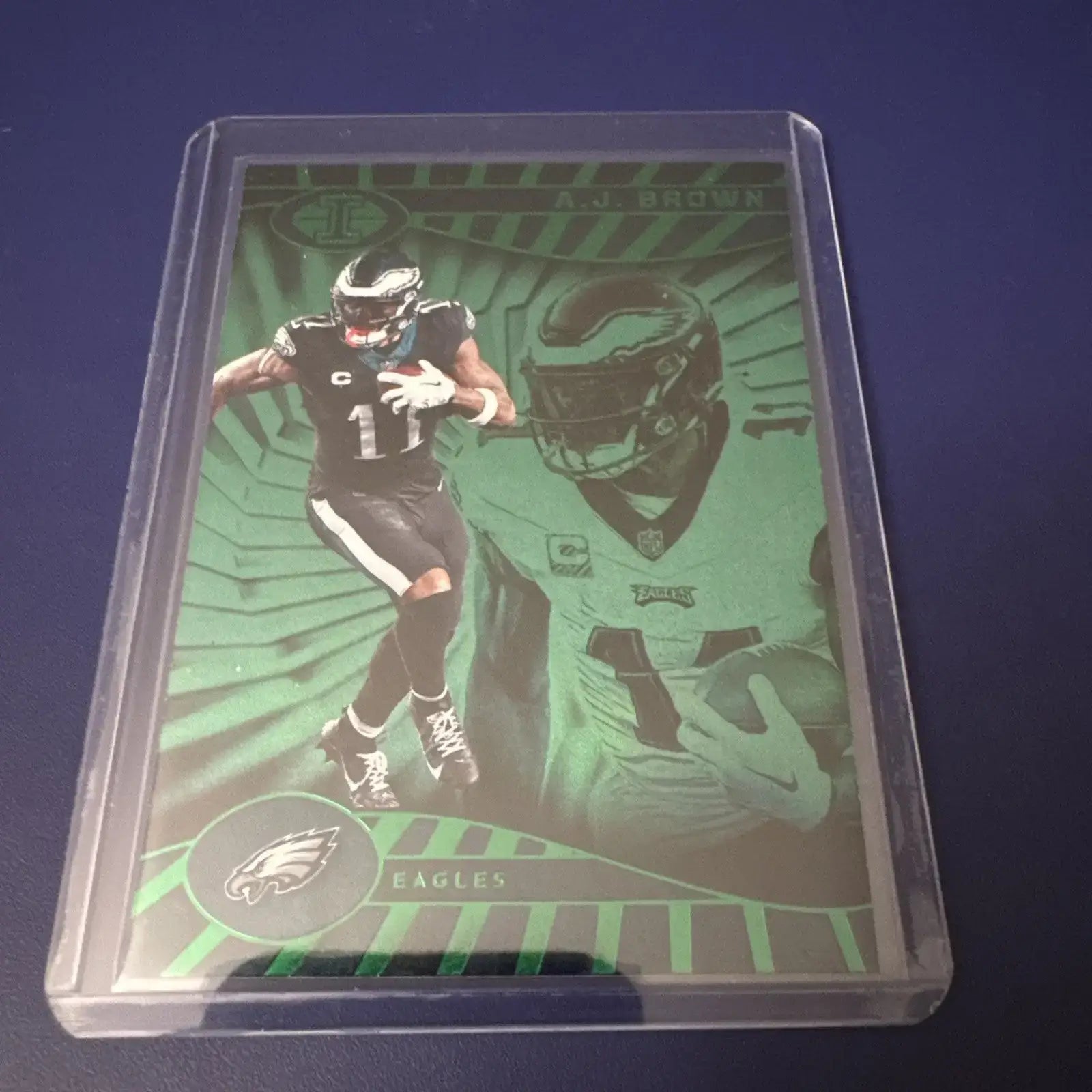 Jalen Hurts & Aj Brown 2024 Panini Illusions Emerald + Base Color Match - Football Card Single