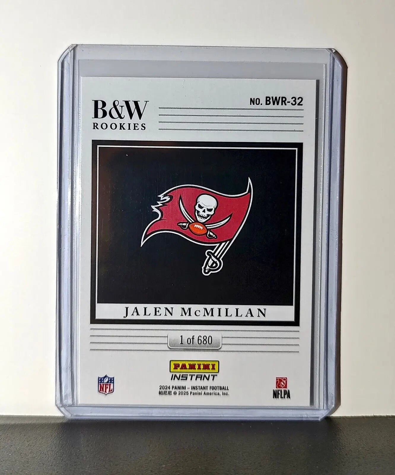 Jalen McMillan 2024 Panini NFL #32 Black & White Rookies Buccaneers 1 of 680 - Football Card Single