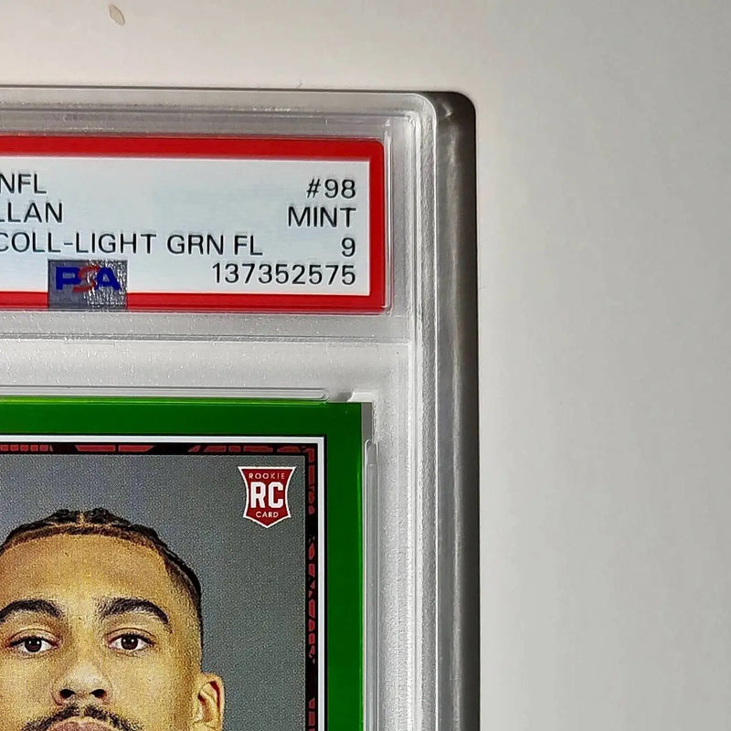 Jalen McMillan Rookie 2024 Panini Sticker Collection 053/075 #98 Lime Foil PSA 9 - Football Card Single
