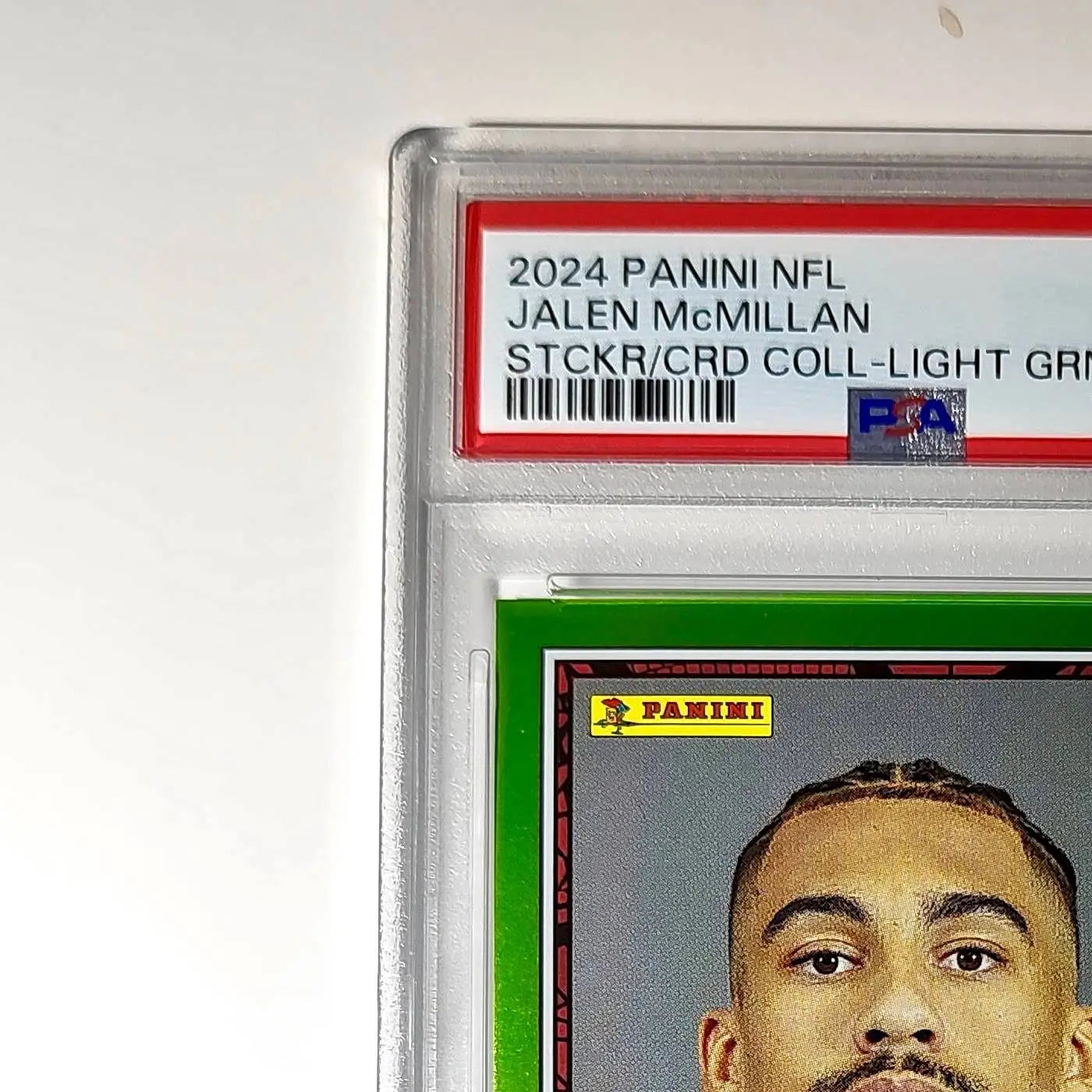 Jalen McMillan Rookie 2024 Panini Sticker Collection 053/075 #98 Lime Foil PSA 9 - Football Card Single