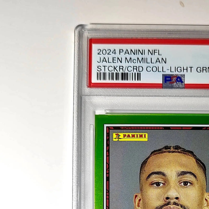 Jalen McMillan Rookie 2024 Panini Sticker Collection 053/075 #98 Lime Foil PSA 9 - Football Card Single