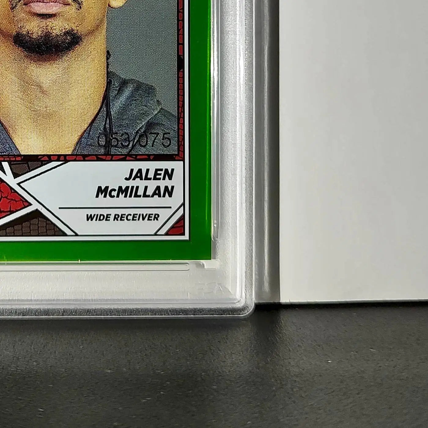 Jalen McMillan Rookie 2024 Panini Sticker Collection 053/075 #98 Lime Foil PSA 9 - Football Card Single