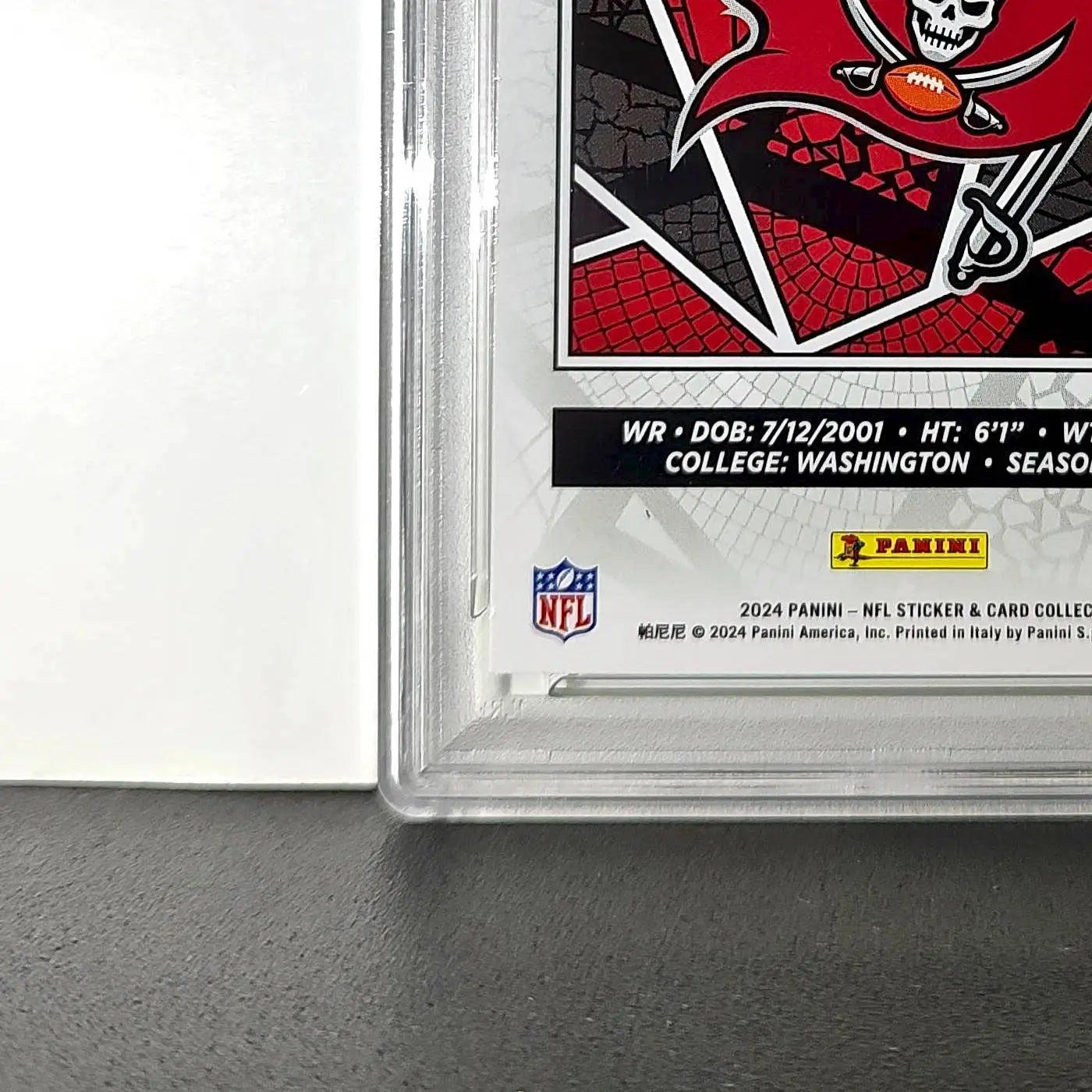 Jalen McMillan Rookie 2024 Panini Sticker Collection 053/075 #98 Lime Foil PSA 9 - Football Card Single