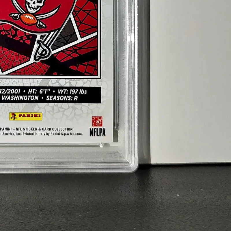 Jalen McMillan Rookie 2024 Panini Sticker Collection 053/075 #98 Lime Foil PSA 9 - Football Card Single