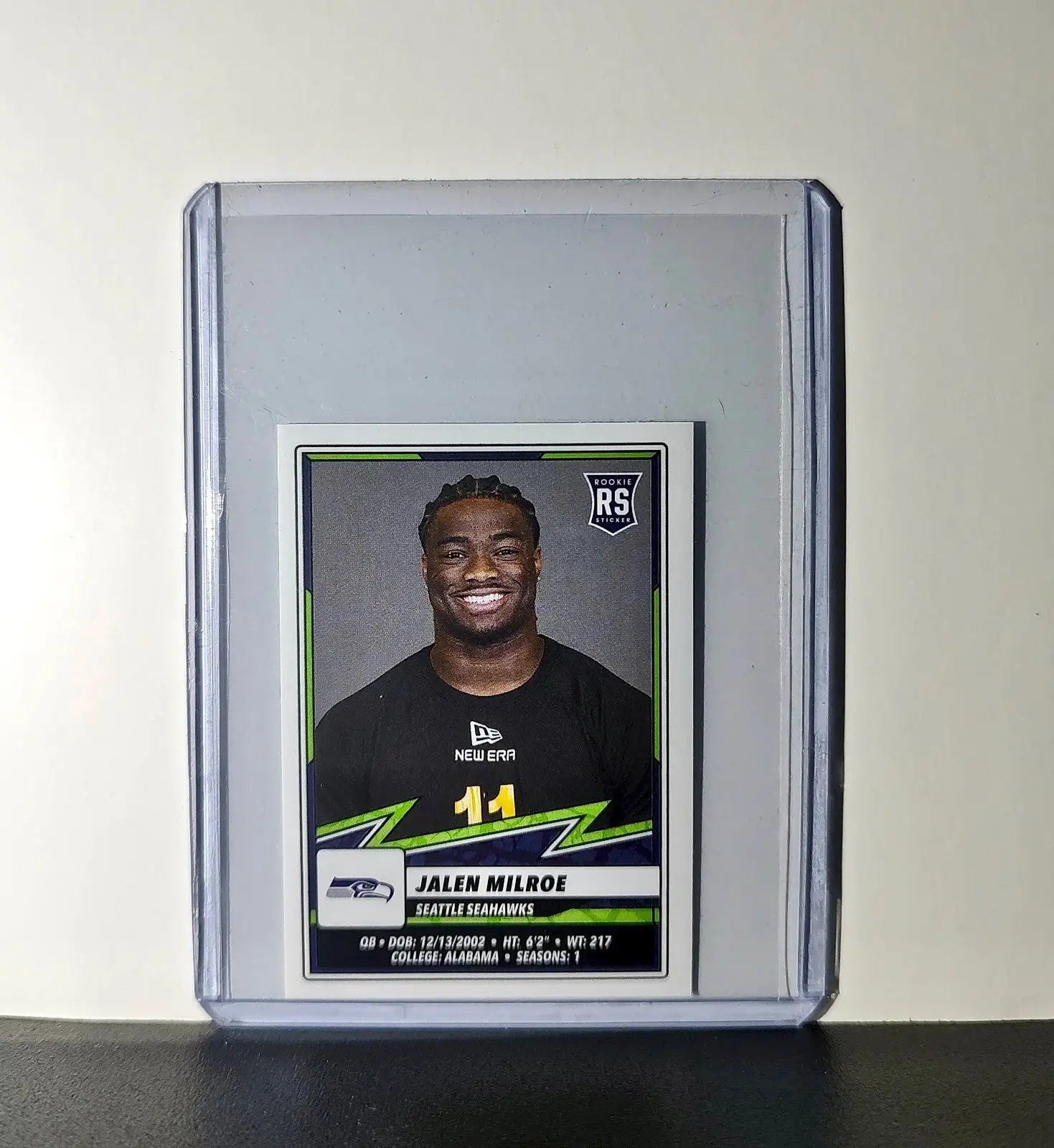 Jalen Milroe Rookie 2025 Panini NFL #544 Sticker Seattle Seahawks