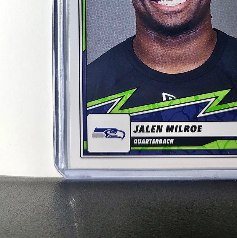Jalen Milroe Rookie 2025 Panini NFL #95 Sticker Card Seattle Seahawks